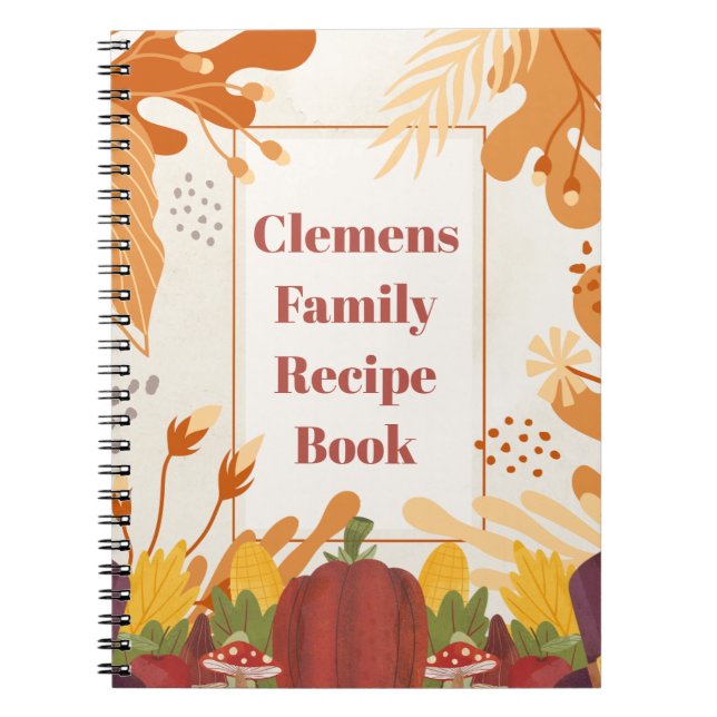 Customizable Family Recipe Notebook (Front)