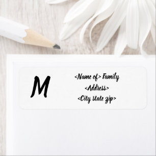 Customizable Family Return Address