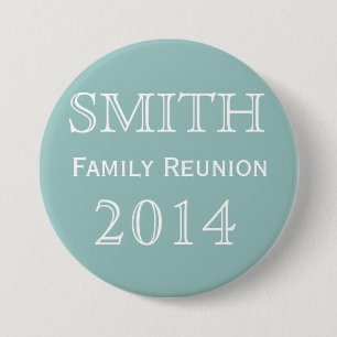 Customizable Family Reunion Blue 3 Inch Round Button