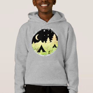 Customizable family reunion camping scene