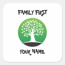 Customizable family reunion green tree
