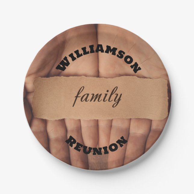 Customizable Family Reunion Paper Plate (Front)