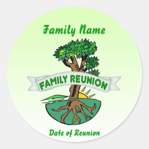 Customizable Family Reunion Stickers