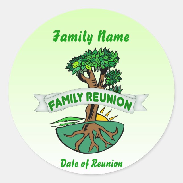 Customizable Family Reunion Stickers (Front)