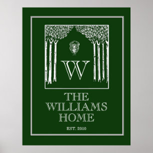 Customizable Family Wall Print in Green