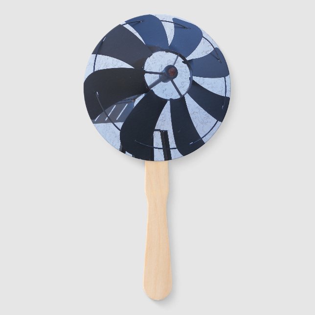 Customizable fan with black wind mill blades (Front)