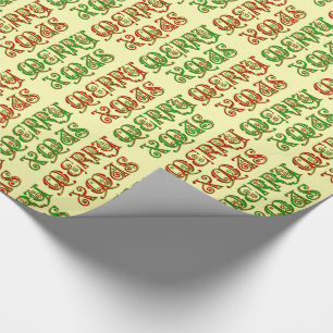 Customizable Fancy Merry Xmas Wrapping Paper