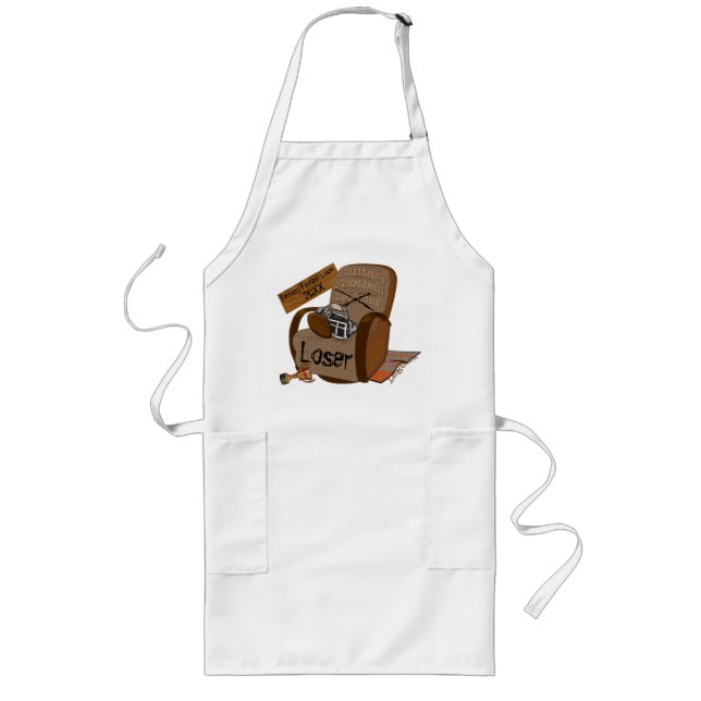 Customizable Fantasy Football Loser Trophy Ideas Long Apron (Front)