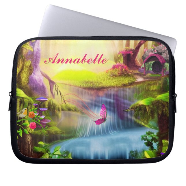 Customizable Fantasy Forest Laptop Sleeve (Front)