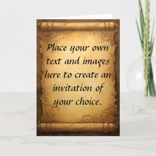 Customizable Fantasy Scroll  Thank You Card