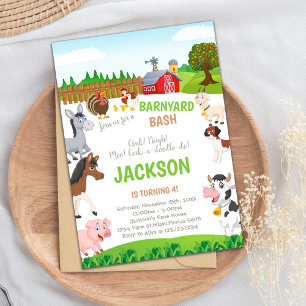 Customizable Farm Birthday Invitations