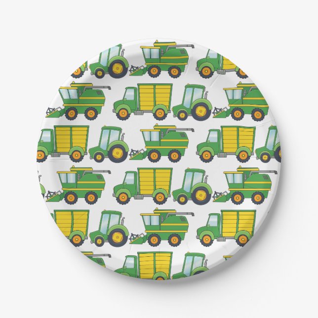 Customizable Farm-Themed Paper Plate (Front)