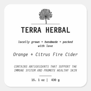 Customizable Farmers Market Product Label