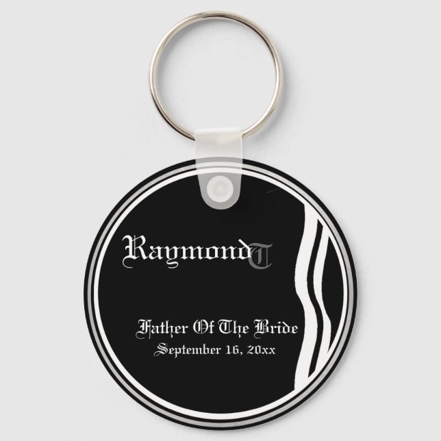 Customizable Father Of The Bride Keepsake Keychain (Front)