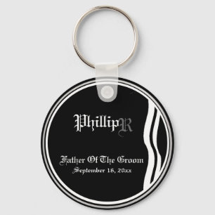 Customizable Father Of The Groom Keepsake Keychain