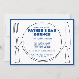 CUSTOMIZABLE FATHER'S DAY BRUNCH PARTY INVITATION