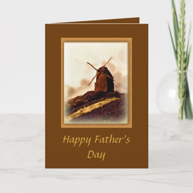 Customizable Father's Day European Windmill Card (Front)