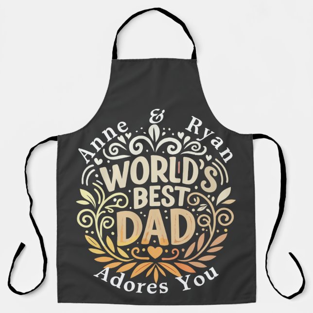 Customizable Father's Day-Names & Message Apron (Front)