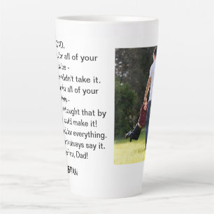 Customizable Father's Day Photo Latte Mug