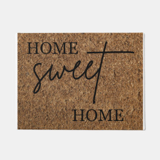 Customizable Faux Coir Home Sweet Home Doormat