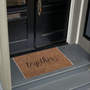 Customizable Faux Coir Together We Make a Family Doormat