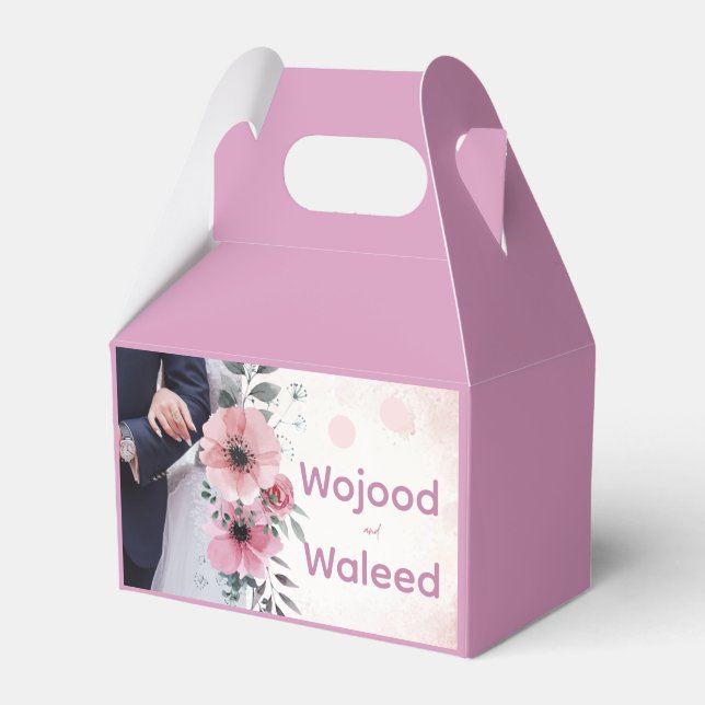 Customizable Favour Box | Editable Text Design (Front Side)