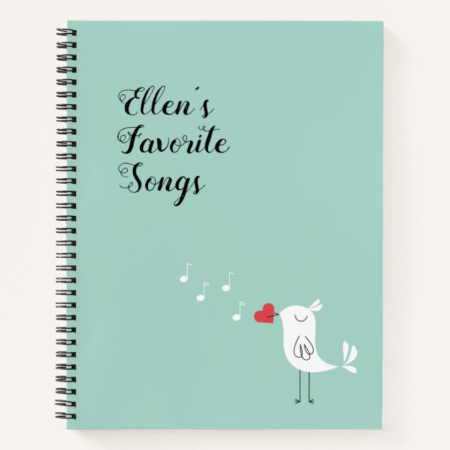 Customizable Favourite Songs Journal (Front)