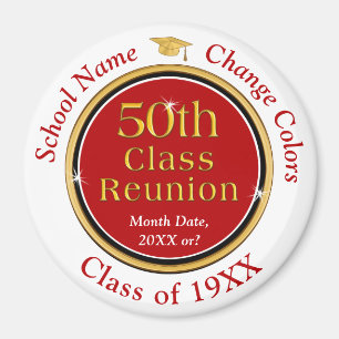Customizable, Favours for 50th Class Reunion, Magnet