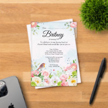 Customizable Female Birthday Invitation – Clear