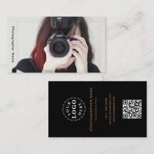 Customizable Female Photographer Business Card
