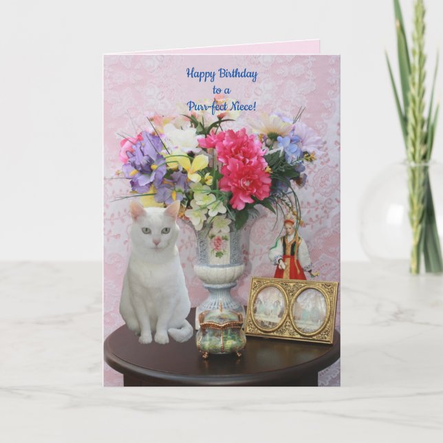 Customizable Feminine Birthday Thank You Card (Front)