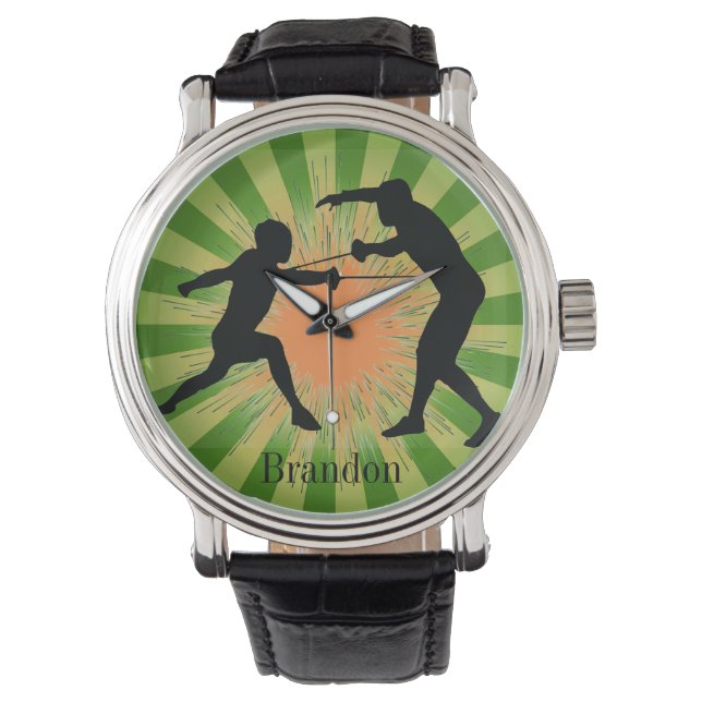 Customizable Fencing Design Watch (Front)