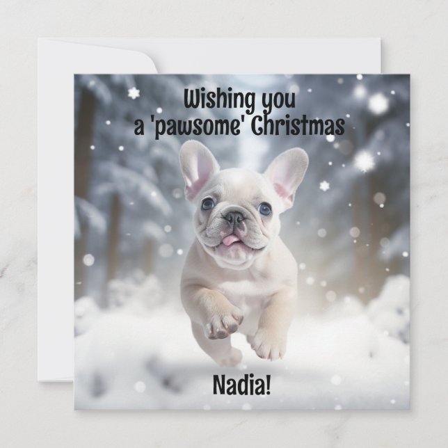  Customizable Festive Frenchie Frolic (Front)