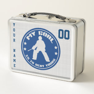Customizable Field Hockey Goalie Lunch Box