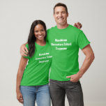 Customizable Field Trip Chaperone Green T-Shirt<br><div class="desc">Personalize your own preschool,  elementary,  or middle school chaperone t-shirts with your school colour green for field trips and other school events with parent volunteers like track and field day.</div>
