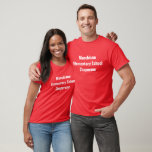Customizable Field Trip Chaperone Red T-Shirt<br><div class="desc">Personalize your own preschool,  elementary,  or middle school chaperone t-shirts with your school colour red for field trips and other school events with parent volunteers like track and field day.</div>