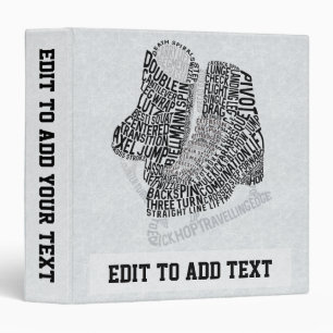 Customizable Figure Skating Ice Dance Wordle Binder