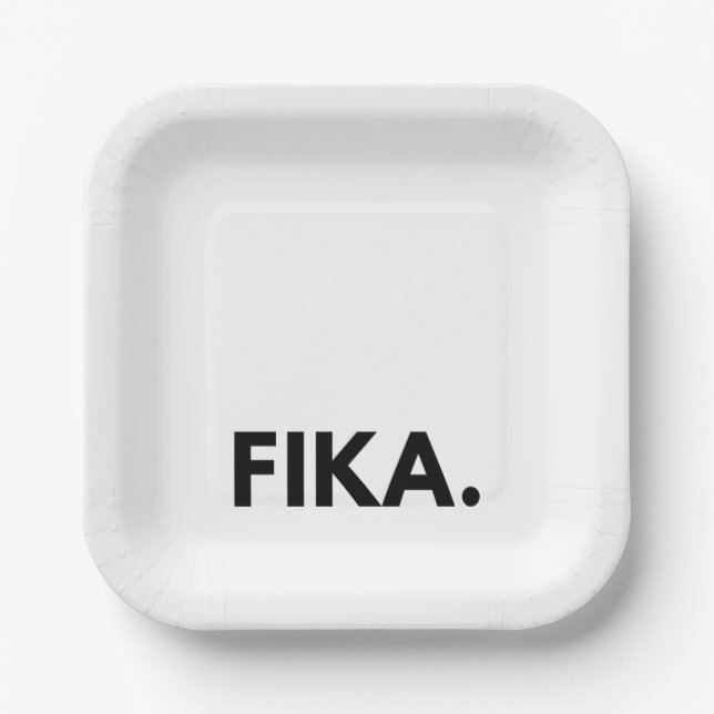 Customizable Fika Bold Paper Plate (Front)