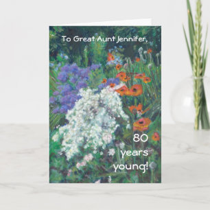 Customizable Fine Art Greeting Card, June Garden Card