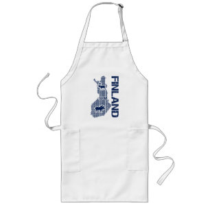 Customizable FINLAND MAP apron - choose style