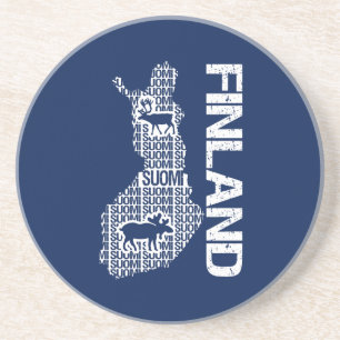 Customizable FINLAND MAP coaster