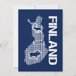 Customizable FINLAND MAP invitation