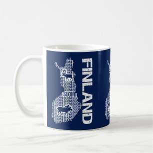 Customizable FINLAND MAP mug - choose style