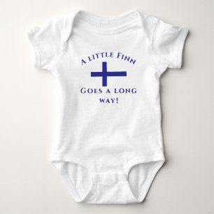 Customizable Finnish Patriotic Baby Bodysuit
