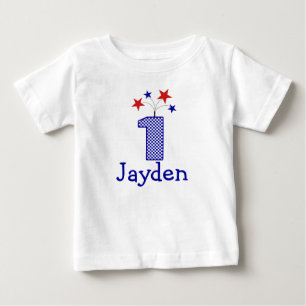 Customizable Firecracker First birthday shirt 1 yr