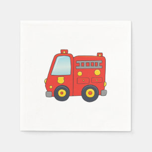 Customizable Firetruck Napkin