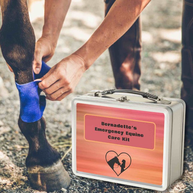 Customizable First Aid Equine Emergency Container Metal Lunch Box (Creator Uploaded)