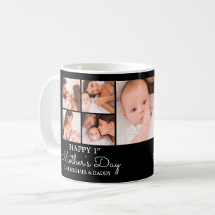 Customizable First Mothers Day Photo Collage Coffee Mug