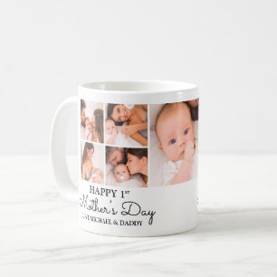 Customizable First Mothers Day Photo Collage Coffee Mug