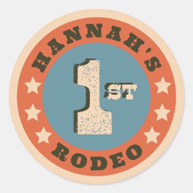 Customizable First Rodeo Stickers (Front)